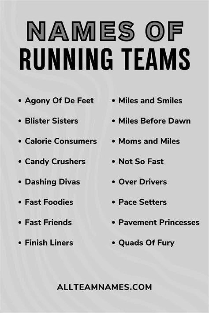 Discover The Art Of Crafting Hilariously Unforgettable Funny Running Group Names